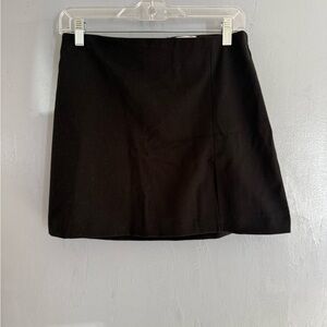 Aritzia Sunday Best Tatiana Black Slit Mini Skirt